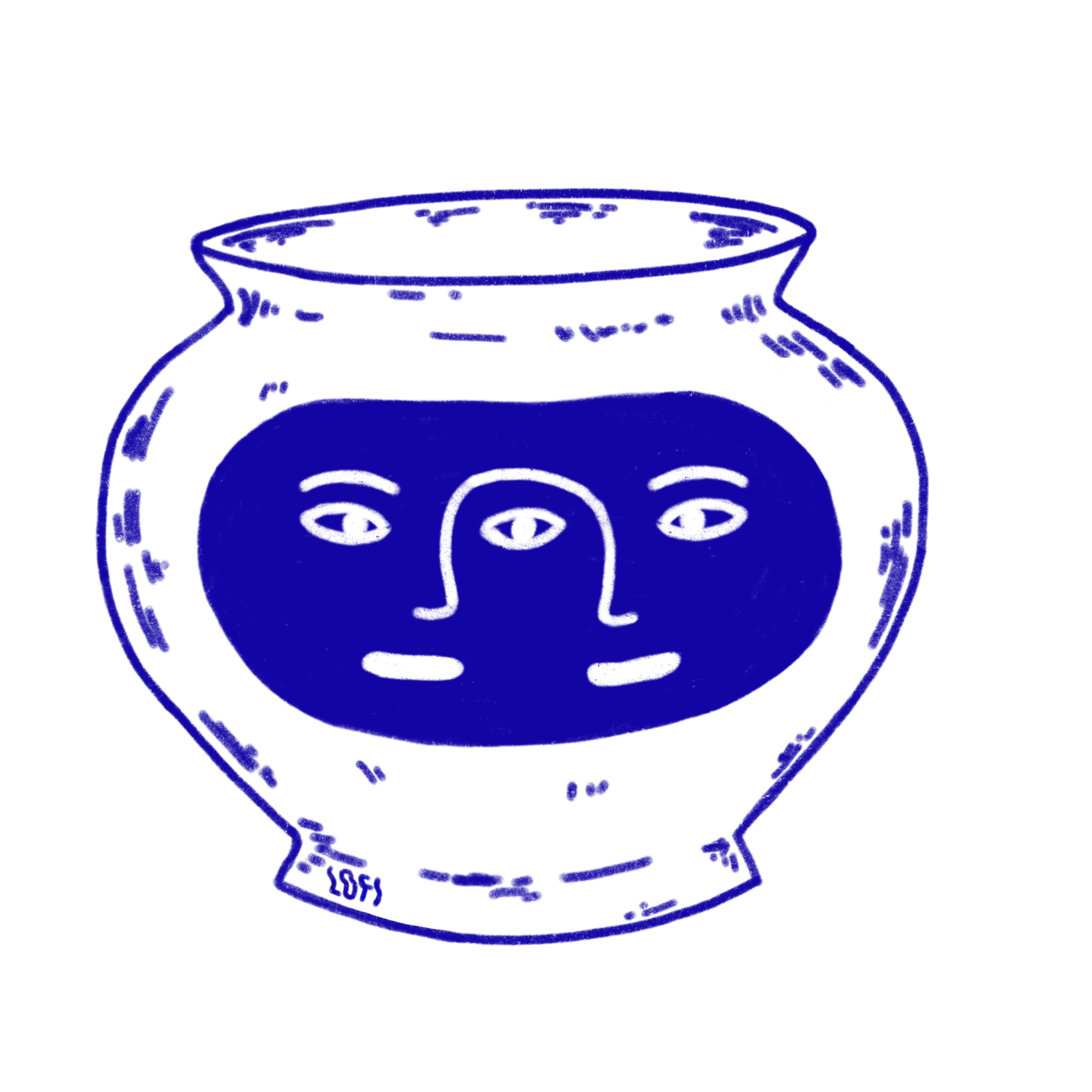 amphora with dual faces.